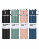 Garrafa Térmica Inox 500ml HESTARE – Kit Premium com 1 ou 3 Xícaras | Mantém Bebidas Quentes e Frias