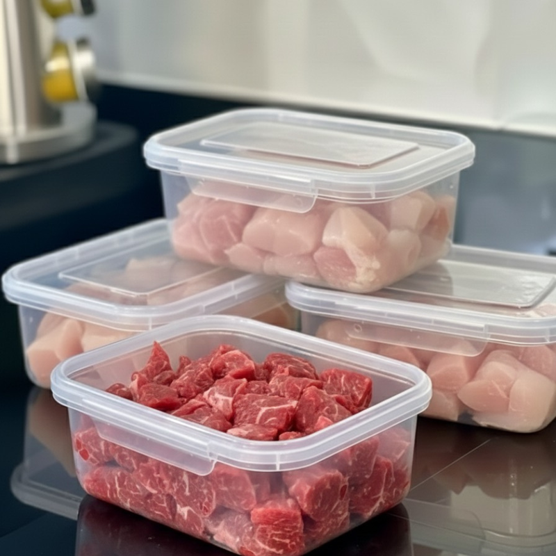 Kit Zero Vazamento - 10 Potes Plásticos com Travas Laterais