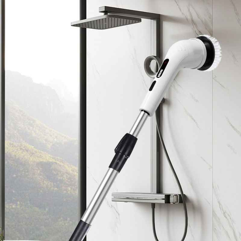 Escova Elétrica de Limpeza Giratória e Ajustável - 7 em 1