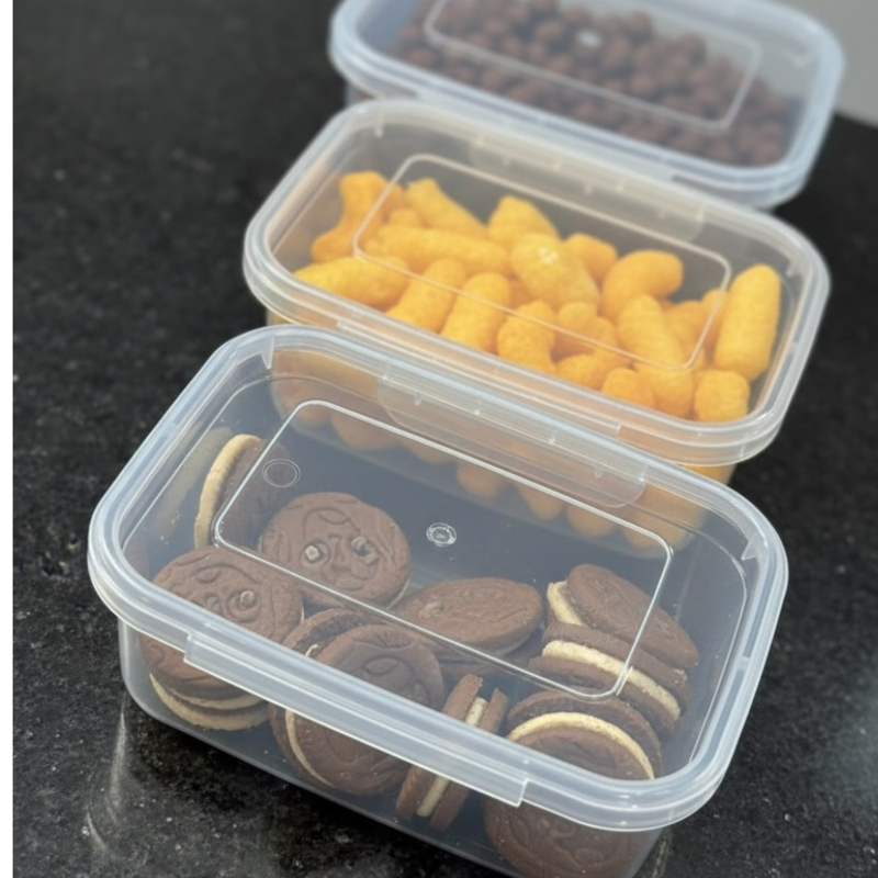 Kit Zero Vazamento - 10 Potes Plásticos com Travas Laterais